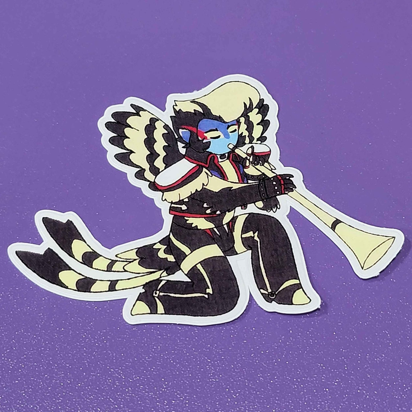 Steel Manifest, Golden Spike Angel Horn Glossy Sticker