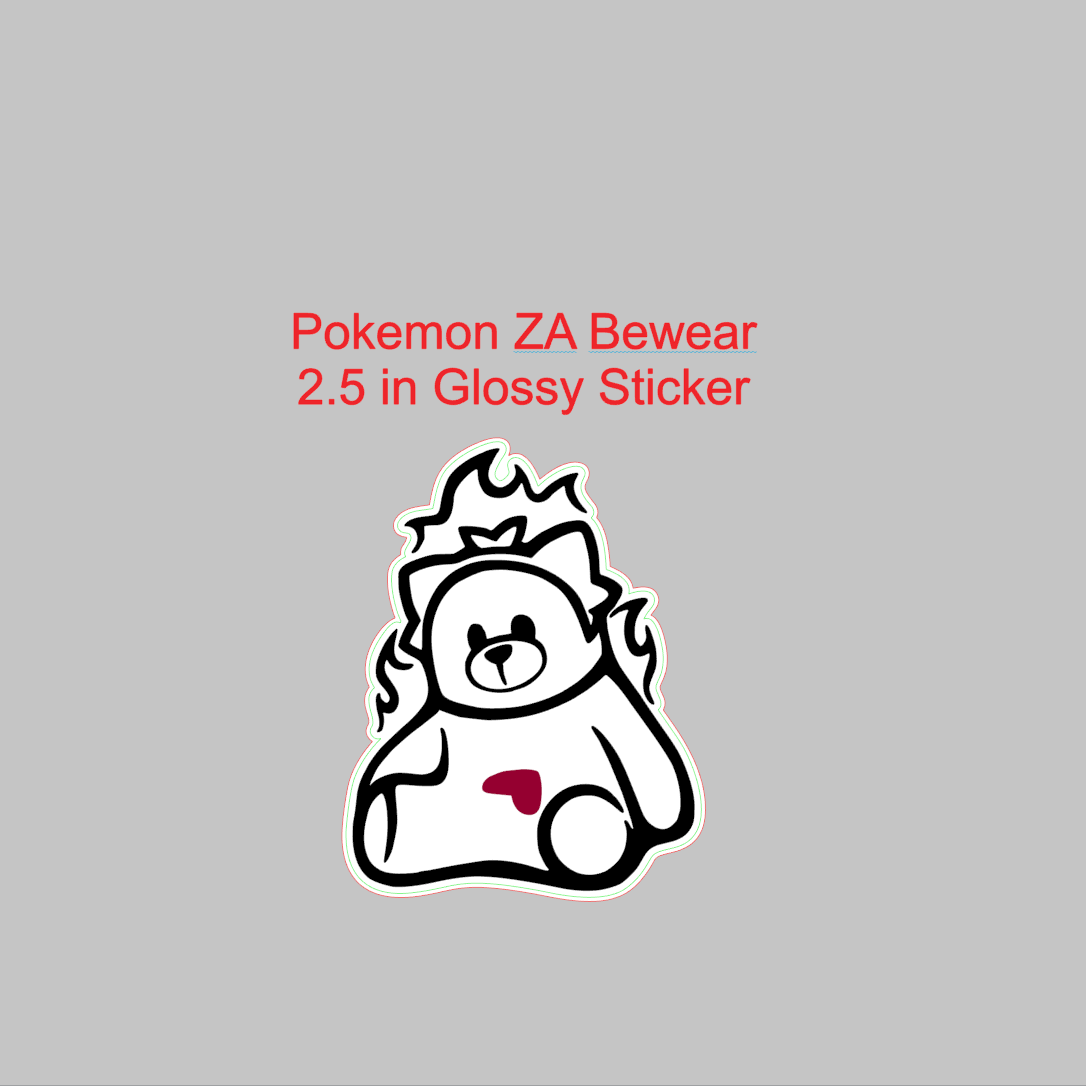 Pokemon ZA Bewear Sticker