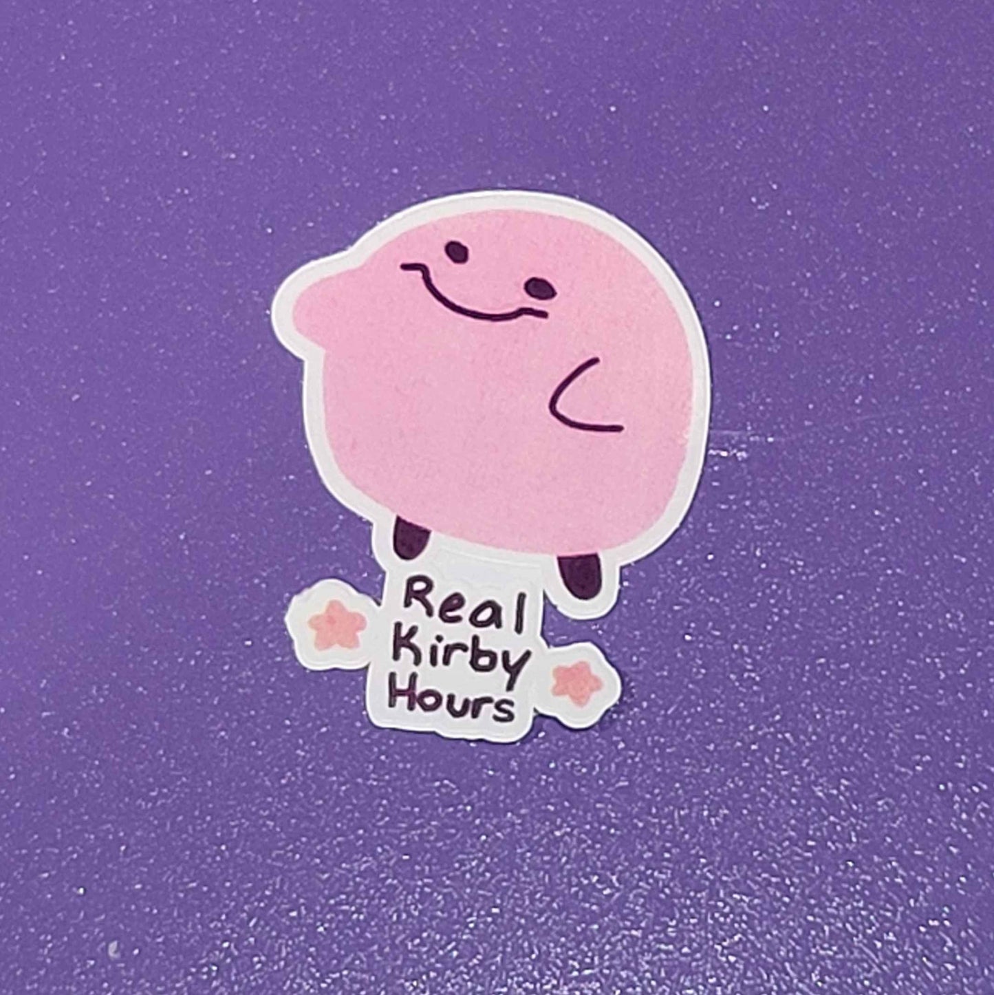 Kirby "Real Kirby Hours" Glossy Sticker