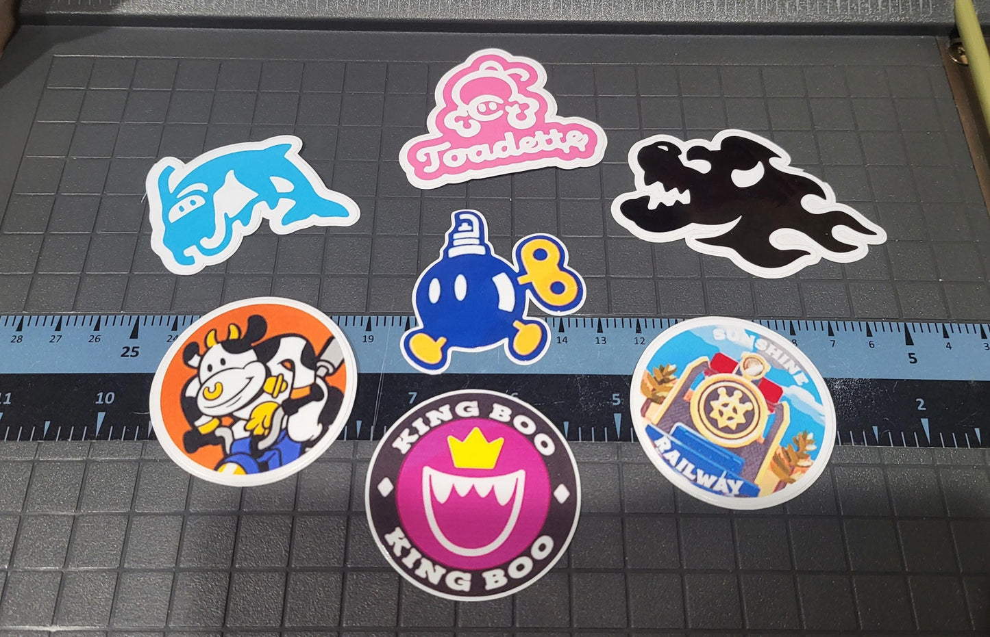 Mario Kart World, In Game Stickers Glossy Vinyl Sticker