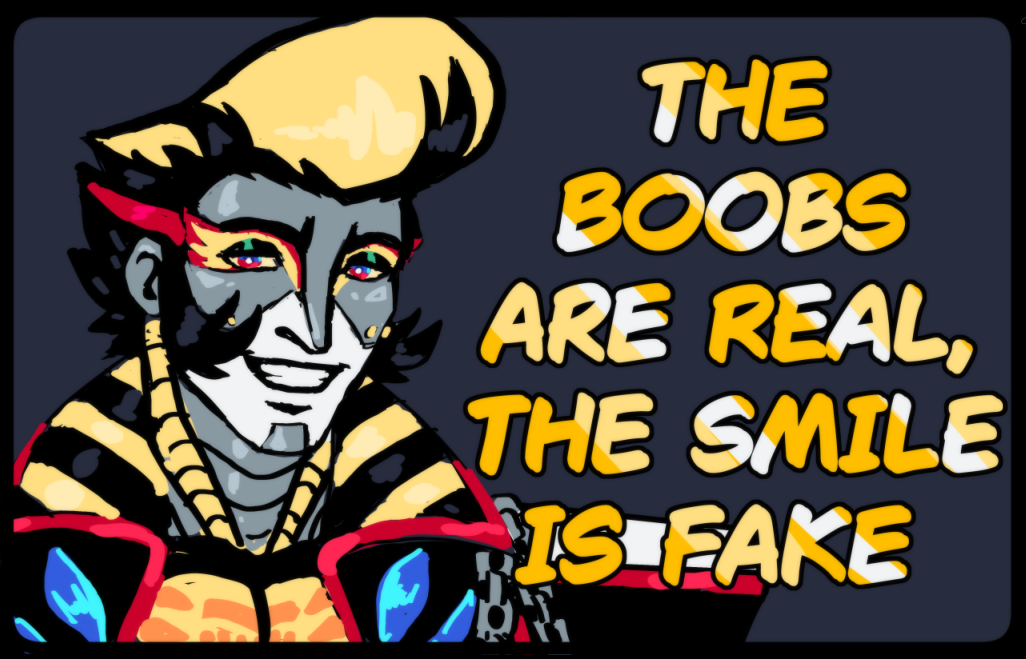 Steel Manifest, Golden Spike "The Smile is Fake" Meme Glossy Sticker