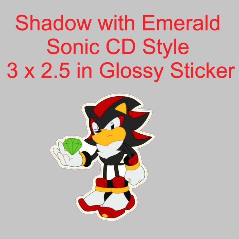 Sonic The Hedgehog, Shadow in Sonic CD Style Glossy Sticker