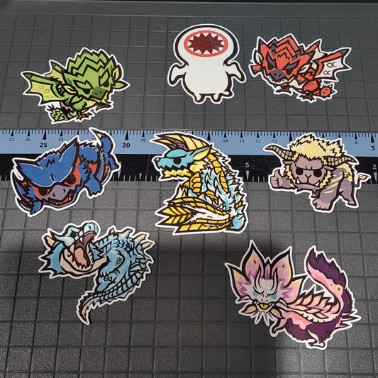 Monster Hunter Chibi Large Monster Glossy Sticker