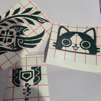 Monster Hunter Weapon Decals, multiple sizes