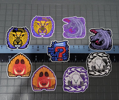 TU3 Update! Monster Hunter, Wilds Large Monster Glossy Vinyl Stickers