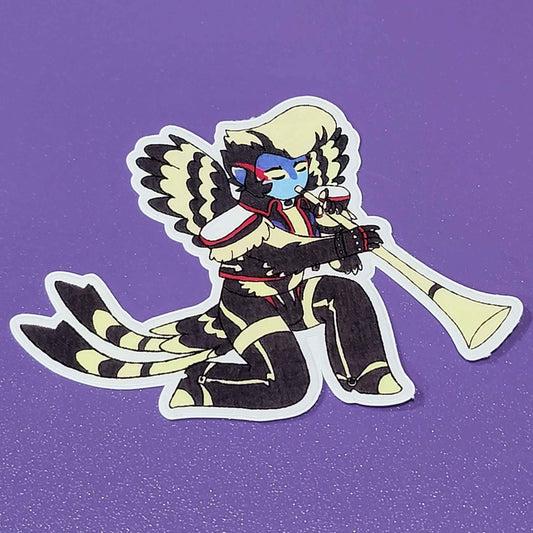 Steel Manifest, Golden Spike Angel Horn Glossy Sticker