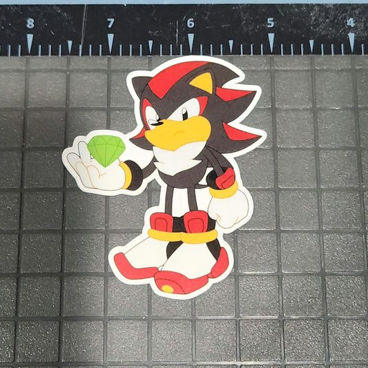Sonic The Hedgehog, Shadow in Sonic CD Style Glossy Sticker