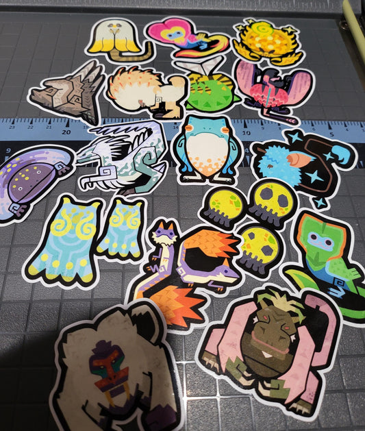 Monster Hunter, Wilds Small Monster and Endemic Glossy Sticker