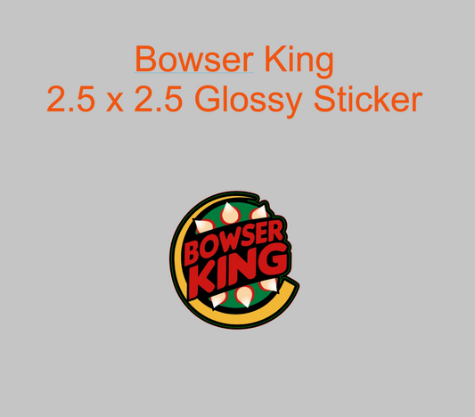 Mario, Bowser King Glossy Sticker