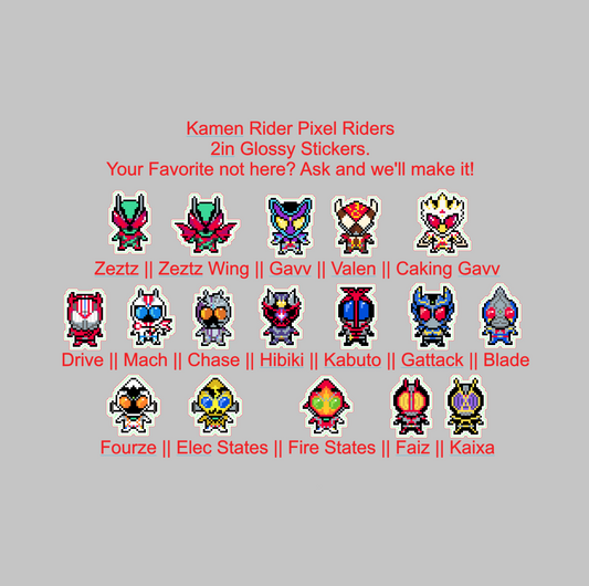 Kamen Rider Pixel Riders Glossy Sticker