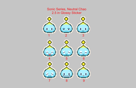 Sonic Series, Pixel Neutral Chao Glossy Sticker
