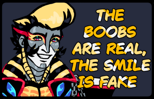 Steel Manifest, Golden Spike "The Smile is Fake" Meme Glossy Sticker