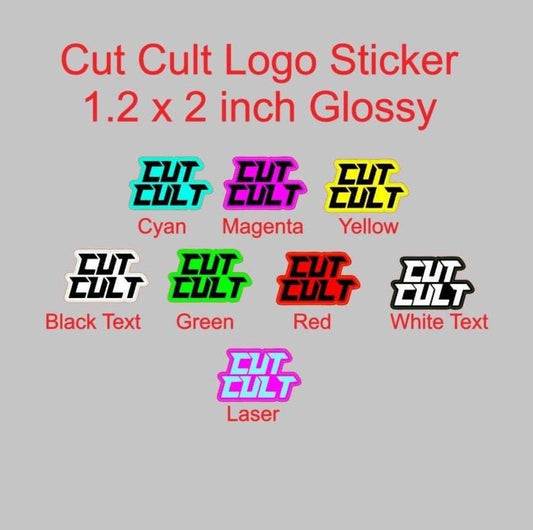 Cut Cult Logo Support Glossy Sticker