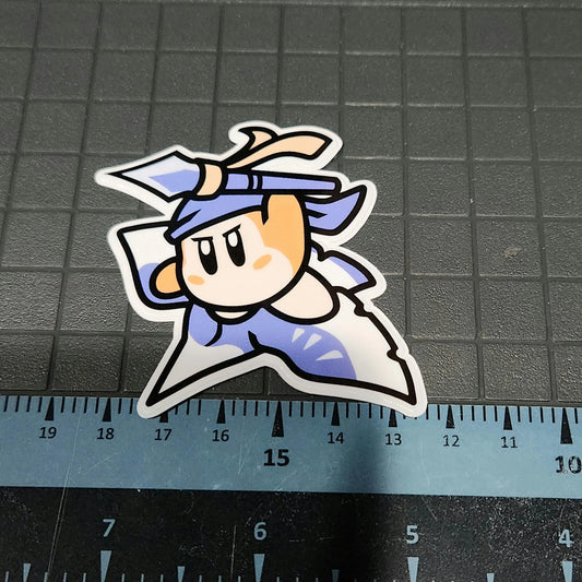 Kirby Air Riders, Bandana Dee Wing Star Glossy Sticker